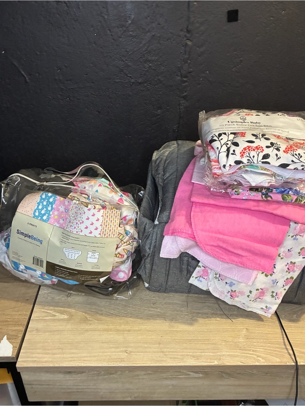 Newborn Baby Essentials Bundle - Bibs, Burp Cloths, Blankets, & More